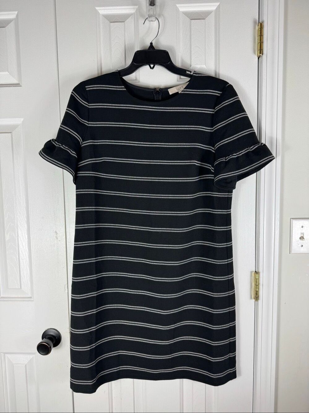 NWT Ann Taylor Womens Black White Dress Size 14